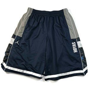 Authentic Jordan Georgetown University Hoyas Basketball Shorts Mens XL Blue Nike
